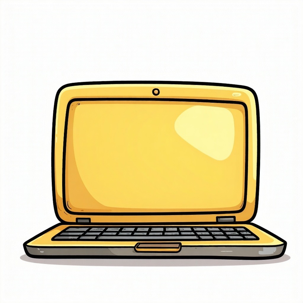 cartoon laptop
