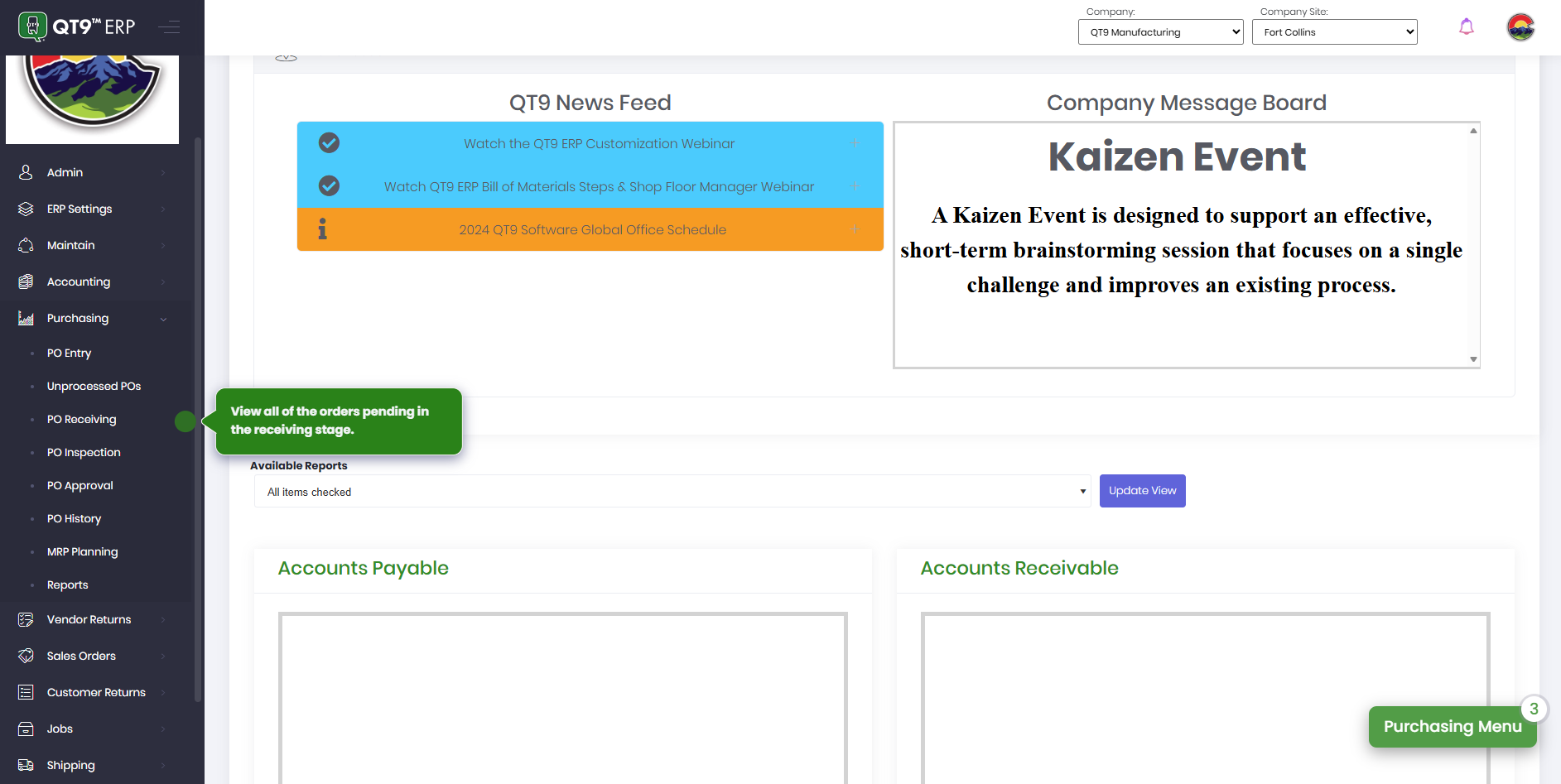 ERP Purchasing SL Screenshot