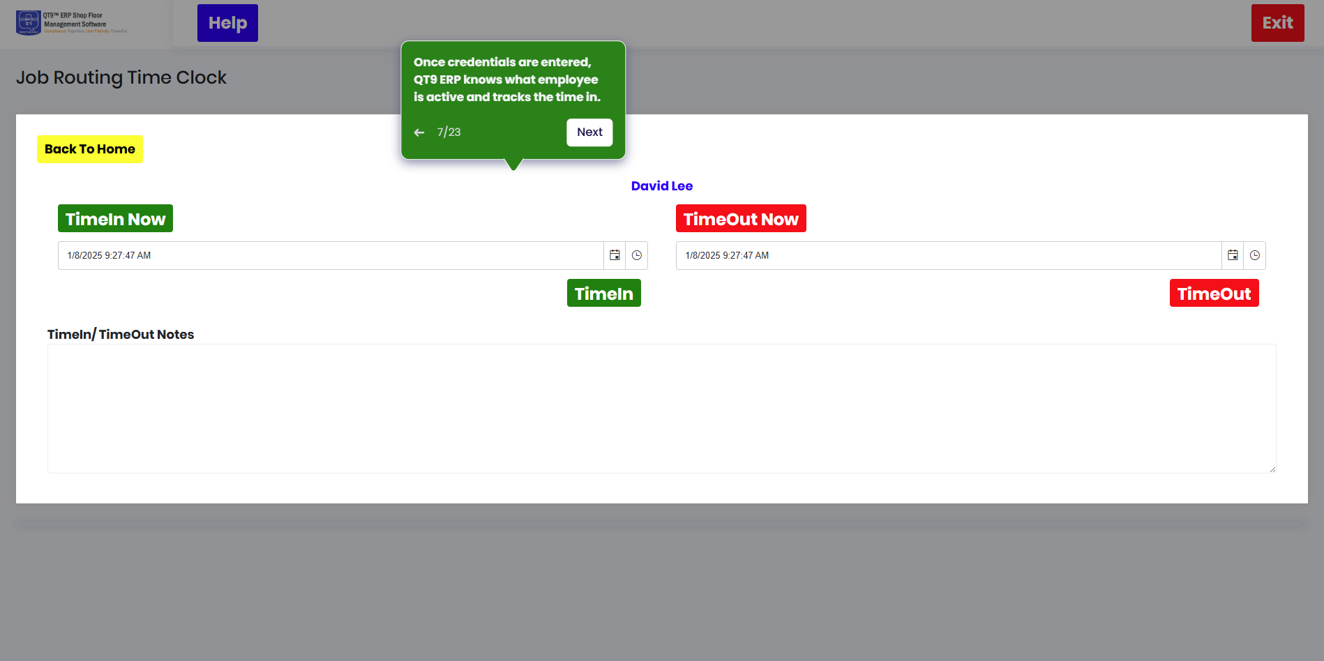 ERP Shopfloor SL Screenshot