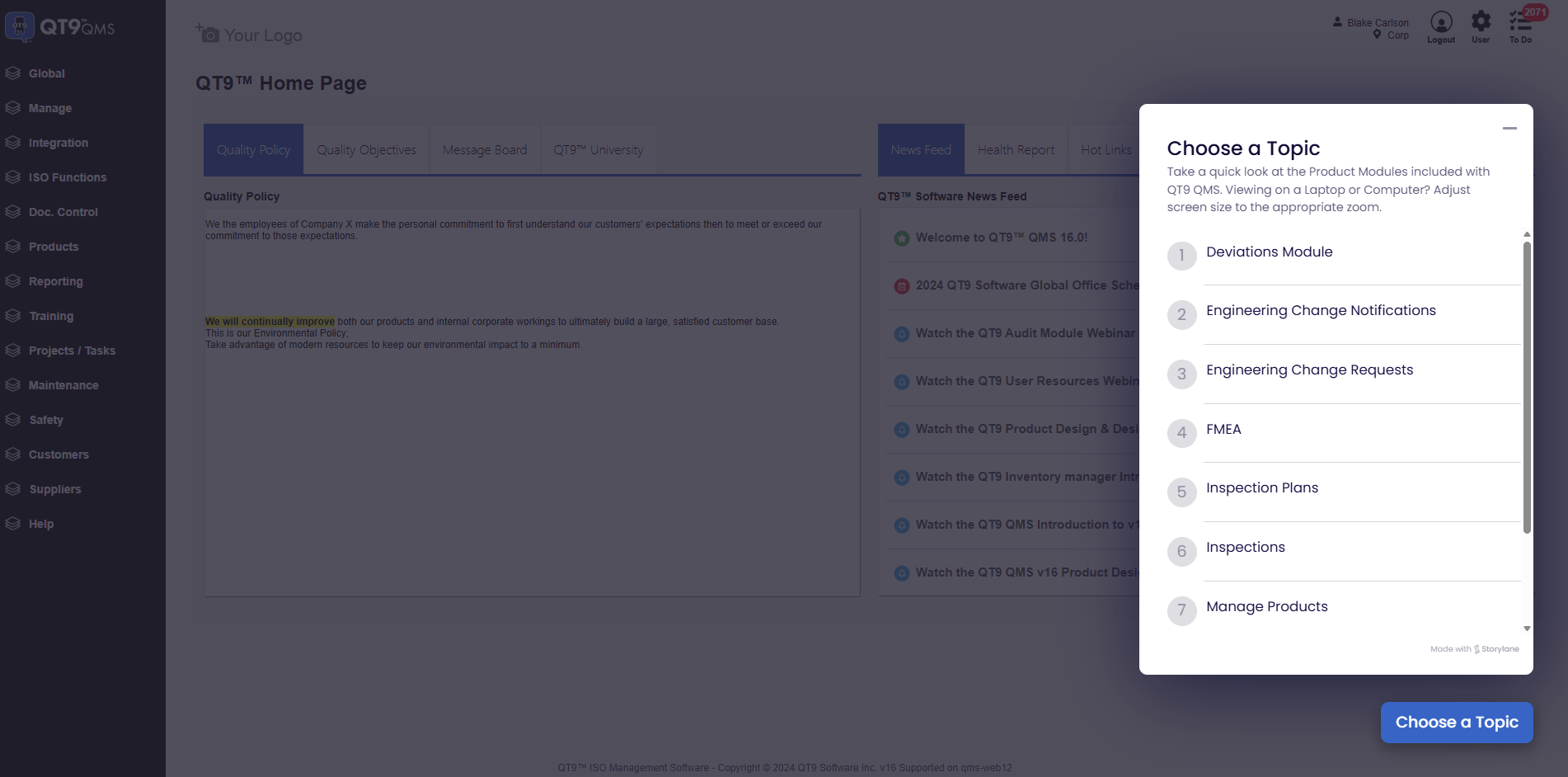 Product Modules SL Screenshot