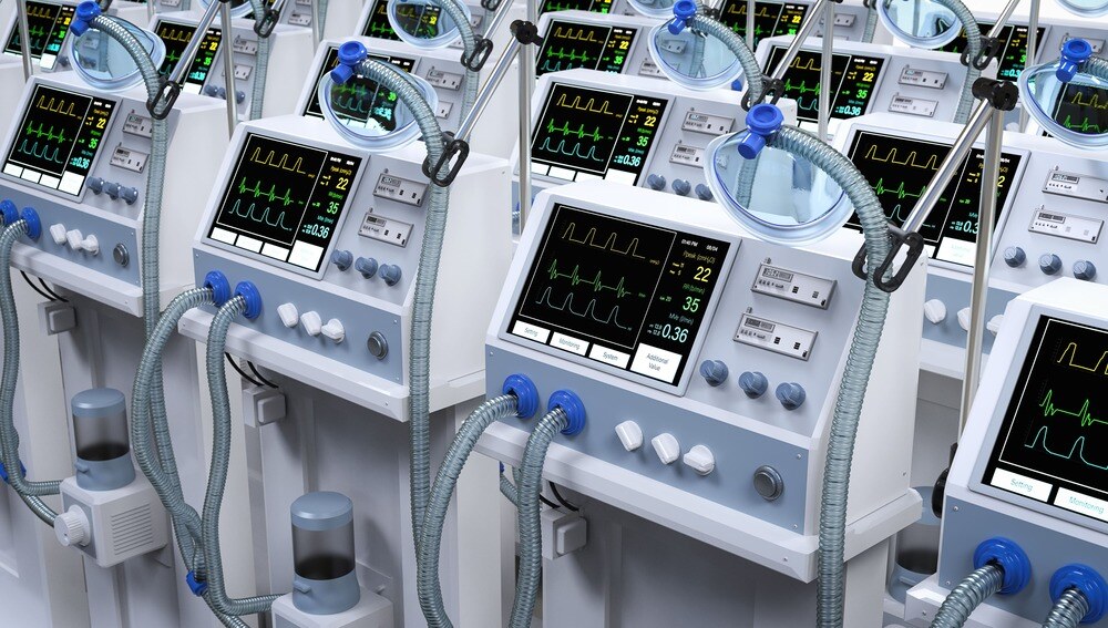 Ventilator machines in hospital