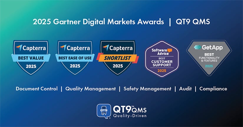 QT9 QMS Earns Several 2025 Customer-Choice Awards from Capterra, Software Advice and GetApp