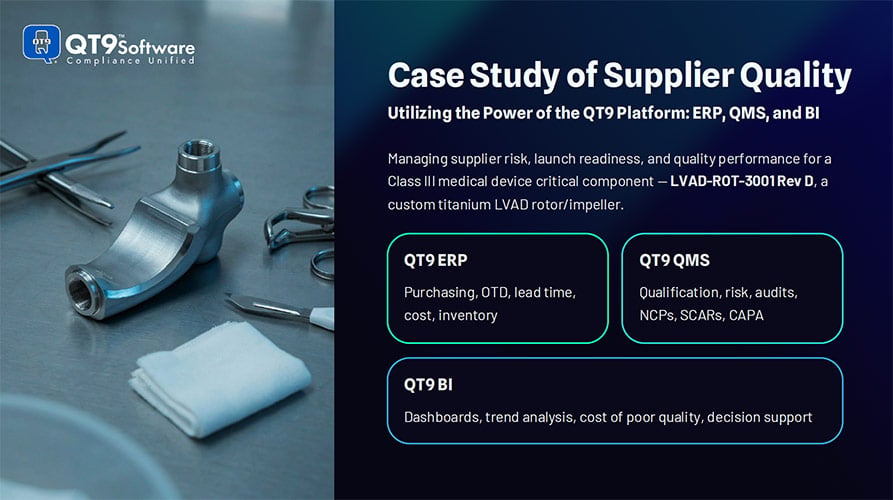 Case Study of Supplier Quality Screen, utilizing the power of the QT9 Platform.
